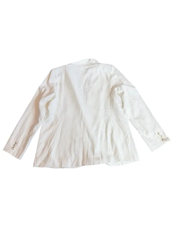 Tuckernuck Studio McGee White Linen Blend Blazer Pockets XX-Large Women's NWT - Image 8