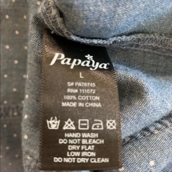 Papaya Denim Casual Shirt Size L - Image 6