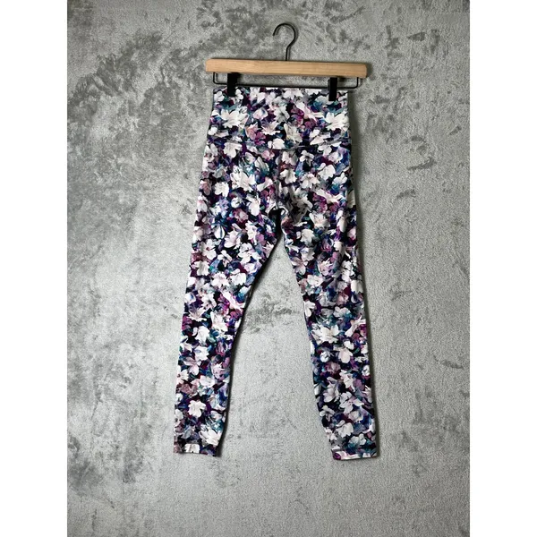 Lululemon Align Leggings‎ II 25" Utopia Multi Floral Purple White Size 6 - Image 3