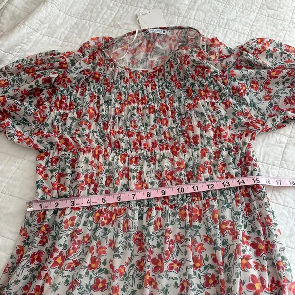 ZARA Smocked Maxi Dress NWT NEW Small Floral Print - Image 5