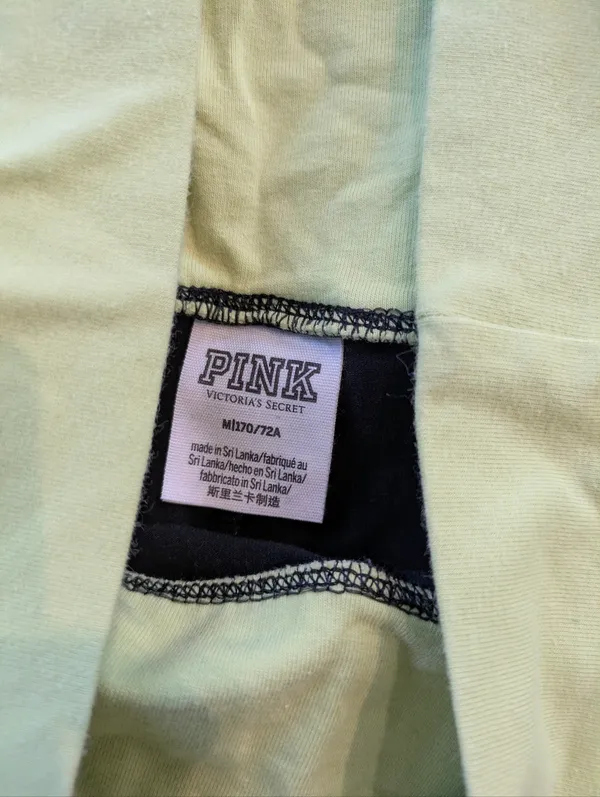 Victoria's Secret PINK Black Foldover Leggings Size Medium - Image 5