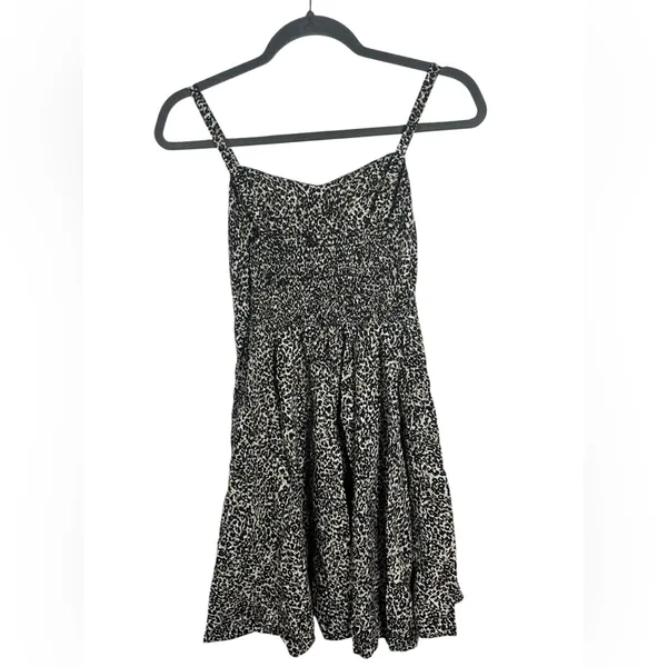 Old Navy Leopard Print Cami Dress XS Animal Print‎ Spaghetti Strap Mini Dress - Image 3