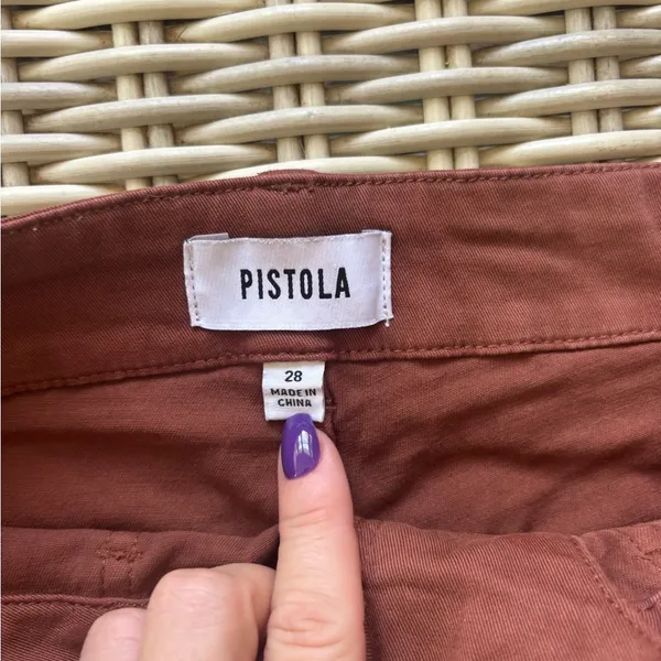 Pistola Nicole Wide Leg High Rise Spice Pants size 28 workwear classic‎ boho - Image 8