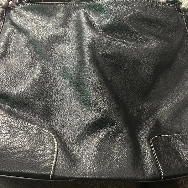 Celsius Black Genuine Leather Shoulder Bag - Image 2