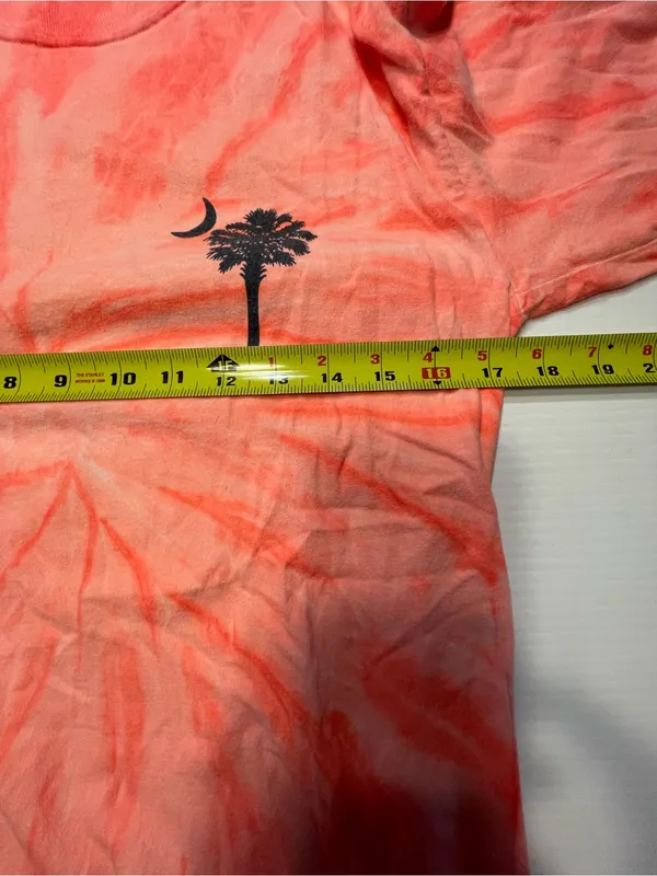Myrtle Beach South Carolina Coral Tie-Dye Lng Slv T Shirt Women Sz XS/S Palmetto - Image 3