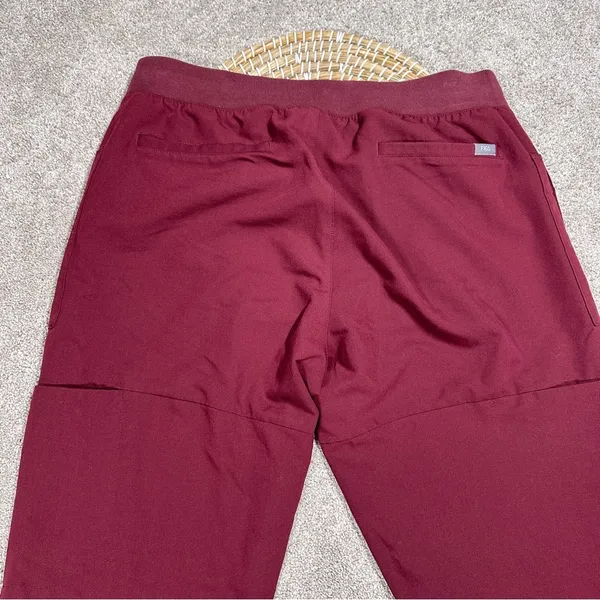 Figs Women’s Nepal Skinny Scrub Pants Pull On Limited Edition in Burgundy XL - Image 7