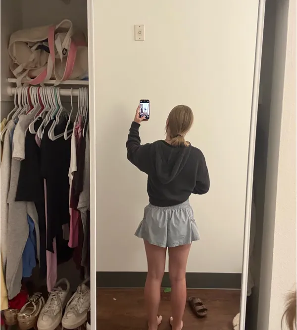 Free People Get Your Flirt Shorts Grey - Image 3