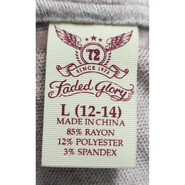 Faded Glory Women's Oatmeal Heather Long‎ Cardigan Duster Size L - Image 3