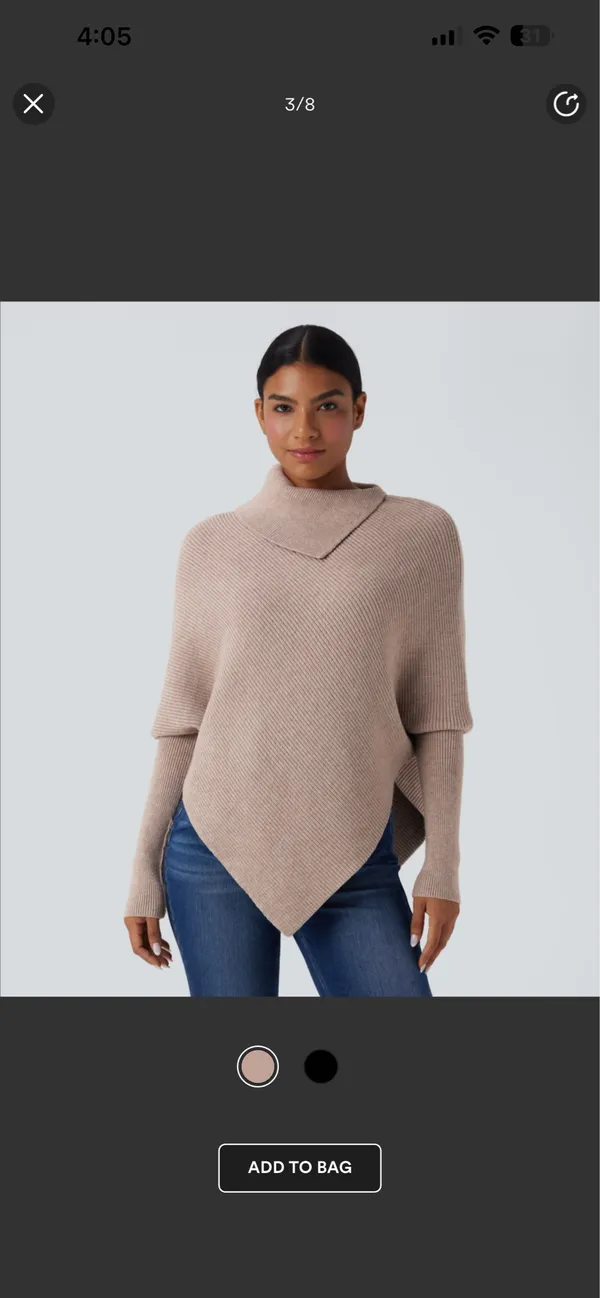 Halara turtleneck batwing asymmetrical sweater - Image 2