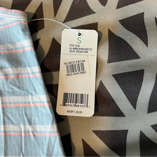 Honeydew‎ Intimates Super Soft Ribbed Light Blue Striped Scoop Neck Tank Top S - Image 11
