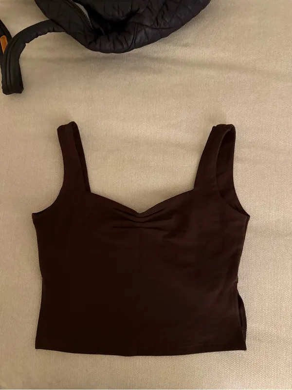 Brown Square-Neck Tank Top - Women - Image 3