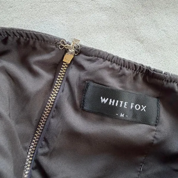 WHITE FOX BOUTIQUE Hours In Silence Crop Corset Tube Top in Charcoal Sz Medium - Image 6