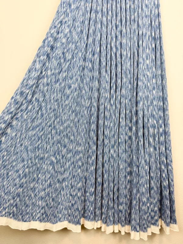Free People Gold Coast Knit Maxi Skirt Bottled Blue Size XS - Image 11
