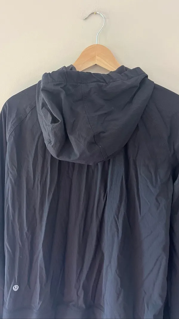 Lululemon Black Street To Studio Oversized Gathered Jacket Sz 12 - Image 5