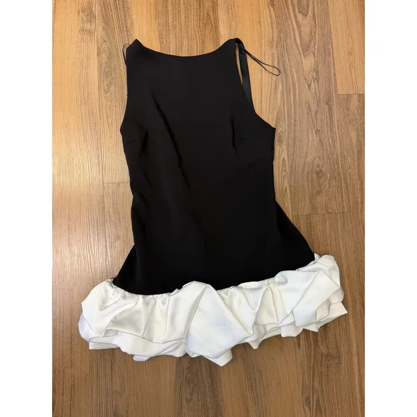 Zara‎ Romper Jumpsuit Dress Black White Bubble Hem Formal HOCO - Image 3