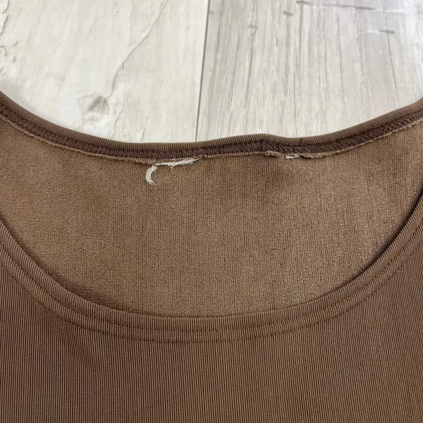 Brown Sleeveless Stretch Lightweight Plain Basic Midi Dress 9/10 Size undefined - Image 4