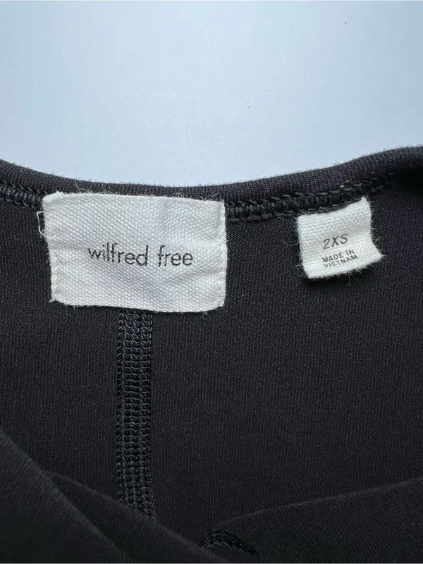 Wilfred Free Freestyle Black Spaghetti-Strap Flared Jumpsuit size 2XS - Image 5
