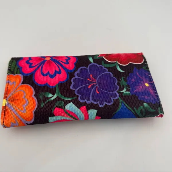 Mexican Vibrant Floral Embroidered Wallet - Image 3