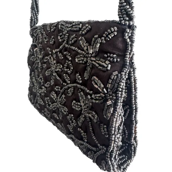Moyna Silk Beaded Mini Evening Bag NWOT - Image 6