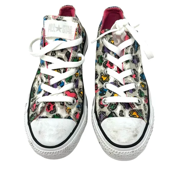 Converse‎ All Star size womens 6 chuck taylor colorful leopard print - Image 7