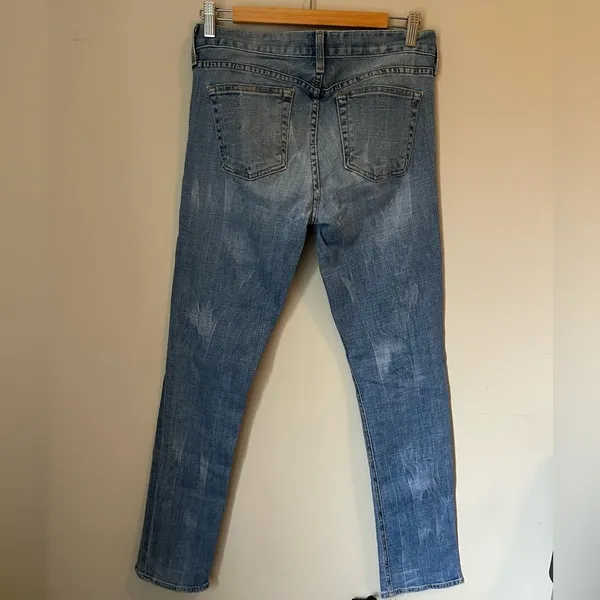 J. Crew Y2K Jeans Women's 27 Blue Denim Matchstick Stretch Mid/low Rise Straight - Image 2