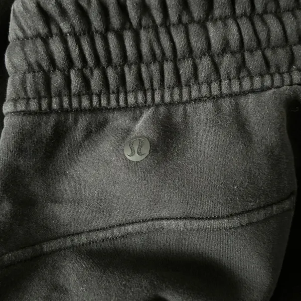 Lululemon Loungeful High-Rise Cropped Jogger Black Fleece Sweatpants W6BVIS Sz 6 - Image 7
