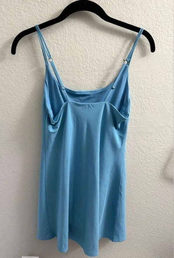 Abercrombie & Fitch Womens XS Mini Travelers Dress Baby Blue With Biker Short - Image 3
