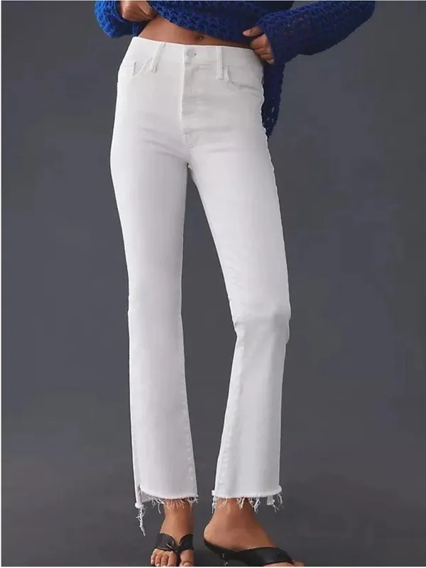 Mother Denim Women’s The Insider Crop Step Fray Jeans Fairest of Them All Sz 26 - Image 13