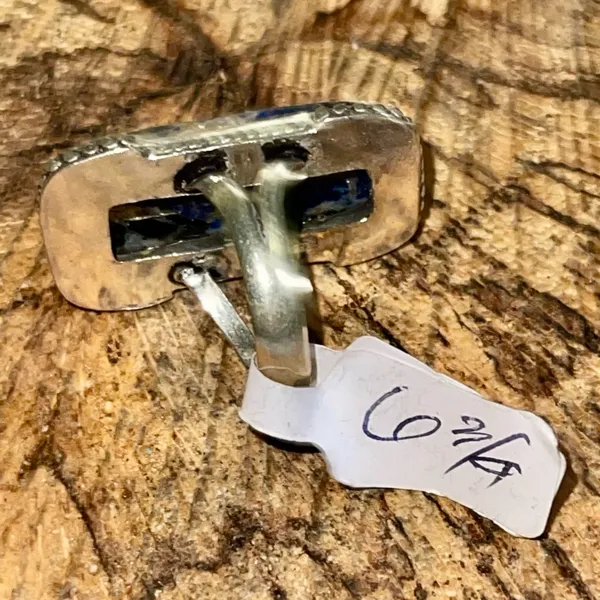 Navy Sodalite Ring Size 6 3/4 Blue - Image 8