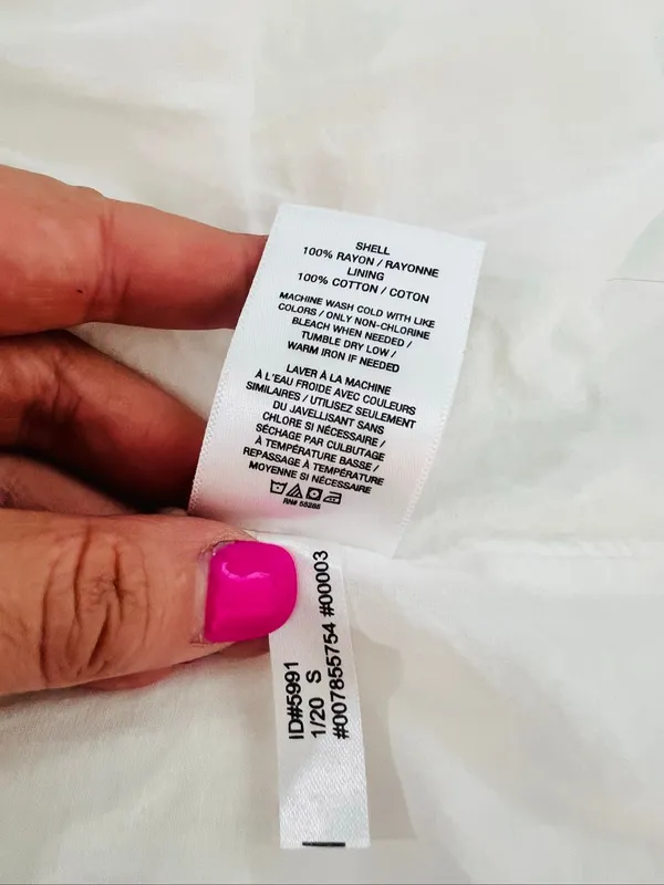 Express White Gauze Plunge V-Neck Smocked Flutter Sleeve Midi Dress Size Small - Image 9