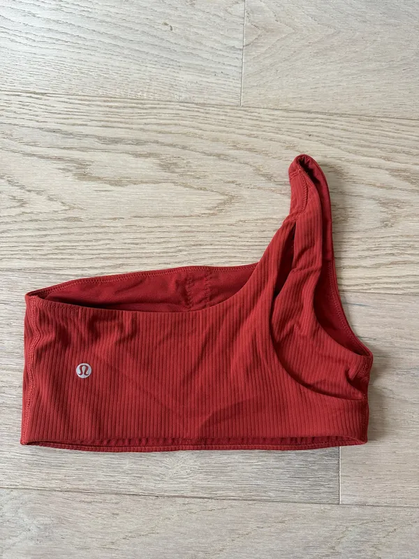 Red Lululemon asymmetrical sports bra - Image 2