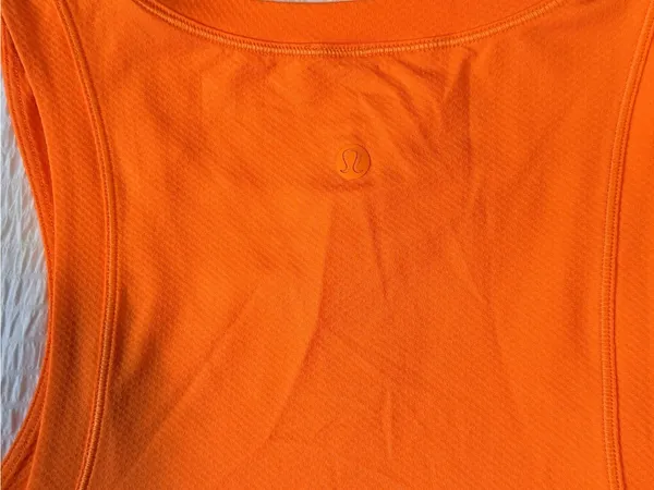 Lululemon Open-Back Cropped Training Tank Top - Vibrant Orange - Image 6