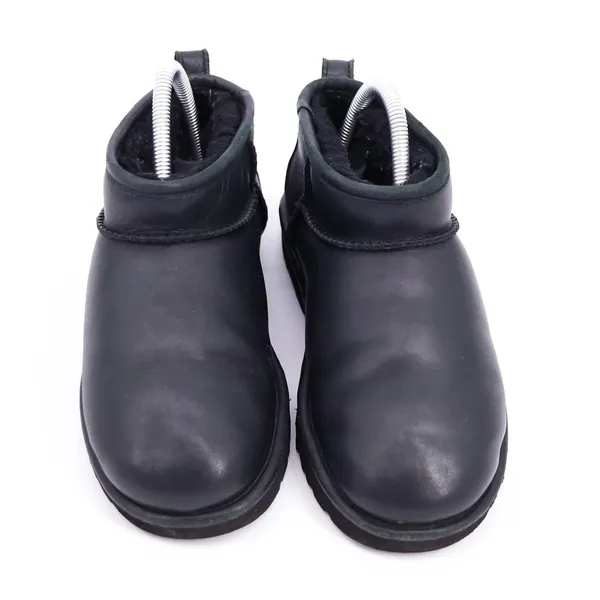 UGG Classic Ultra Mini Leather Boot Womens Size 6‎ Black 1117534 Ankle Booties - Image 3