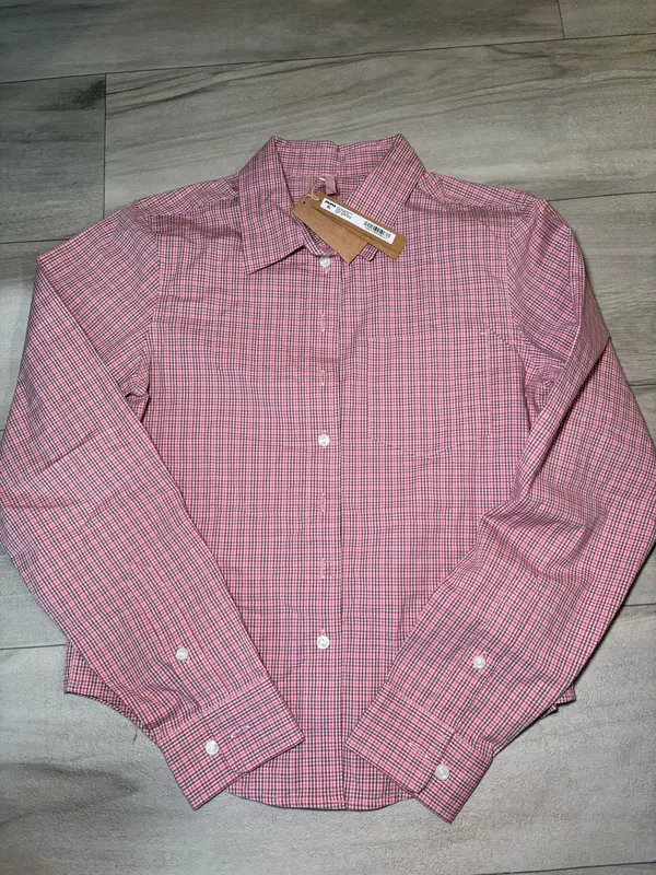 Skims cotton pooling sleep t shirt Color berry check - Image 3