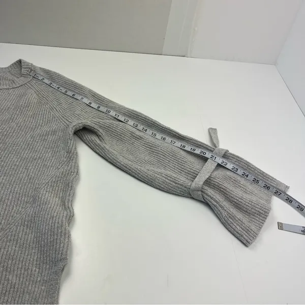 Aerie Terry Cloth Sweater Womens XL Grey Gray Wrist Tie Notch Neck‎ NEW *FLAWED - Image 11