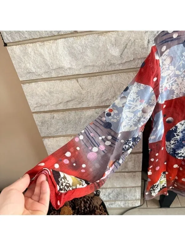 Vibrant Floral Women's Blouse XL - Image 5