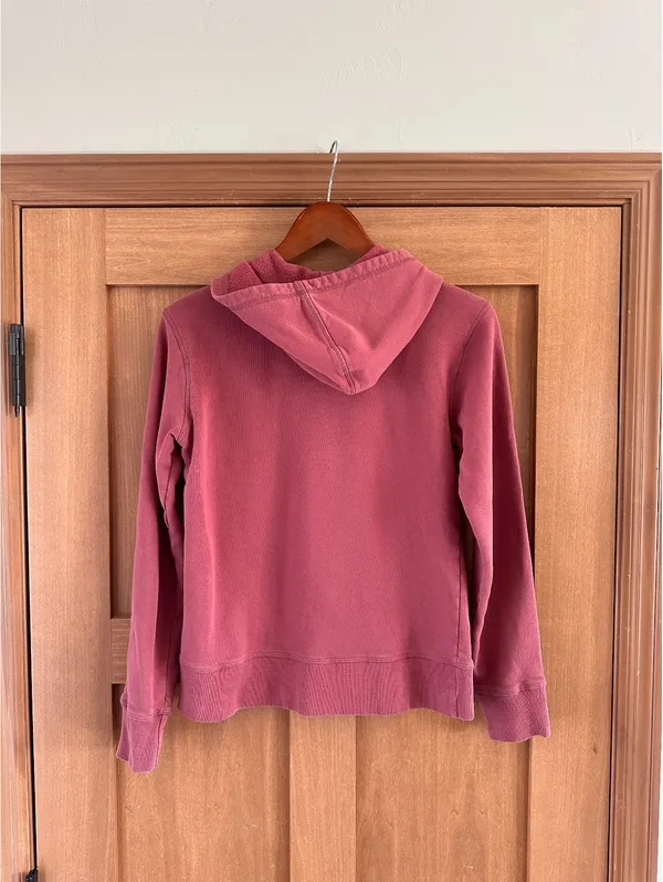 Pact Organic Cotton Fleece Full Zip Hoodie Sweatshirt Mauve Pink Women’s Small - Image 6