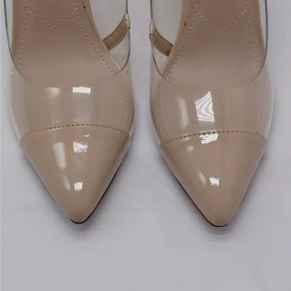 Charles by Charles David Slingback Heels Size 9.5 Nude Clear Pumps Wedding Party - Image 5