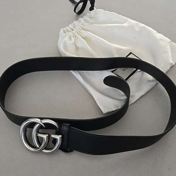 Gucci Black leather GG Belt With Dust Bag 90:36 - Image 5