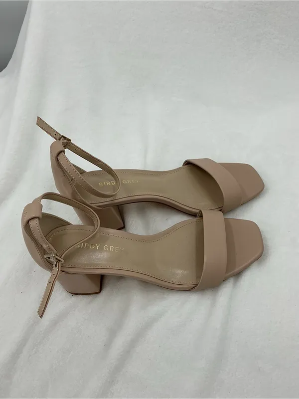 Birdy Grey Blush Ankle-Strap Block Heel B42 - Image 3