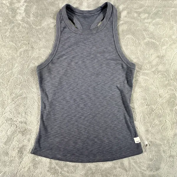 Vuori Lux Performance Tank Gray Women's XS Racerback Activewear Ribbed Yoga Gym - Image 2