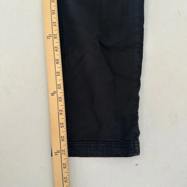 American Eagle Black Cargo Pants Stretch Waist Zip Fly‎ Womens 4 Sporty Utility - Image 11