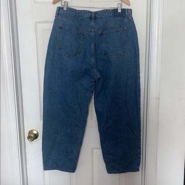 Abercrombie & Fitch Curve Love The Taper High Rise Jeans Blue Size 16 - Image 4