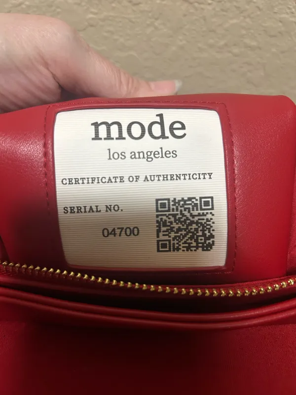 Mode red quilted shoulder bag - Image 7