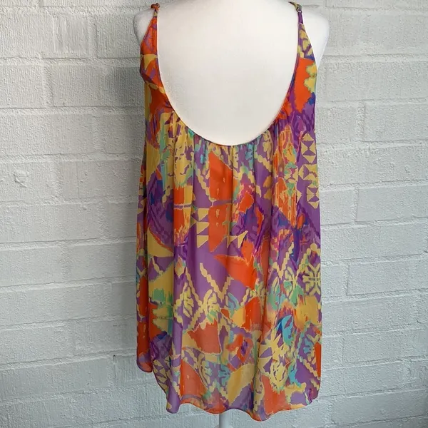 Show Me Your MuMu Vibrant Yellow Multi Print Mini Dress - Image 3
