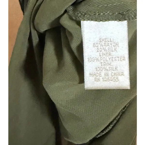 Gold Hawk Velvet Sheer Bottom Slip Dress (Olive Green) • Size medium - Image 6