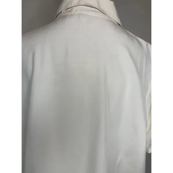 Cream Jacque & Koko Silk Short Sleeve Button Up Shirt Sz 18/20 - Image 10
