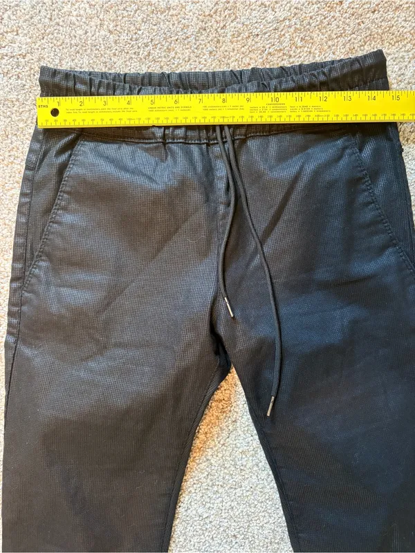 BEVY FLOG Shely Black Original Pants Size 29 | Drawstring Jogger Stretch - Image 12