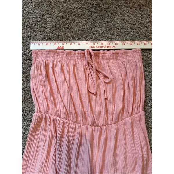 Ces Femme Coral Sleeveless‎ Maxi Dress Goddess Style Large Beach Resort Vacation - Image 8