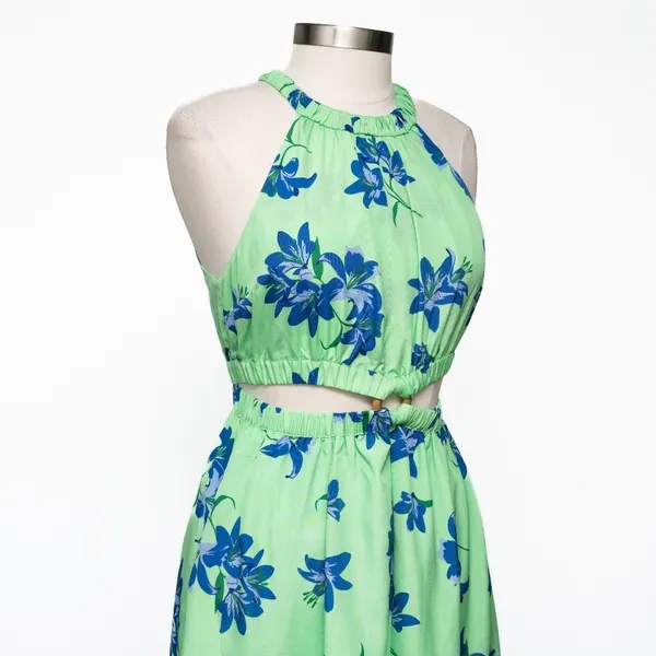 Likely Karrica Maxi‎ Dress Blue Floral Cut Out Print - Image 10